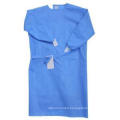 Hot Sale 45g Blue and Yellow Color Disposable PP Isolation Gown with Thumb Loop